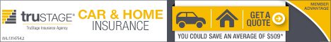 Trustage car and home insurance banner ad