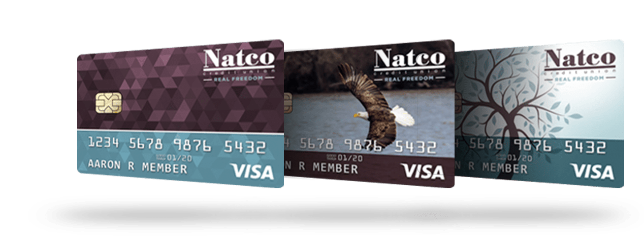 Three Natco credit cards