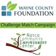 Image of Wayne County Foundation logo and NCEC logo for the Challenge Match Campaign