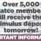 Over 5,000 Natco members will receive their stimulus deposit tomorrow